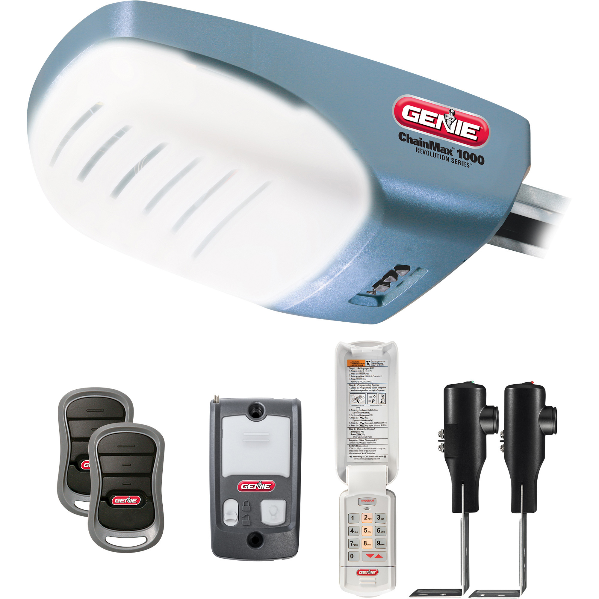 Genie ChainMax 1000 Garage Door Opener, 3/4 HPc, 140 Volt, Model# 3022-TKH